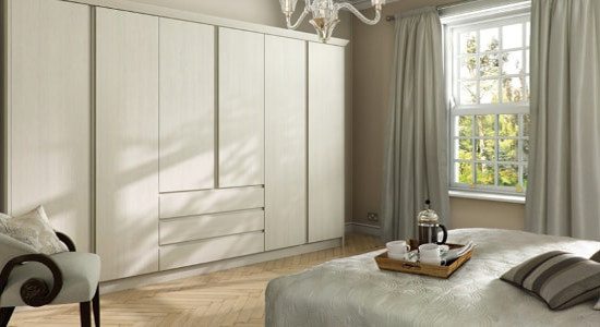 Bespoke fitted wardrobes White and Grey 