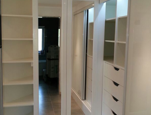 Dressing Room Storage with White Gloss Finish