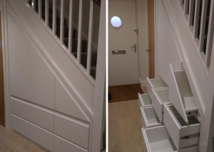 anlgled understairs cupboard project