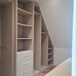 soft tone built in fitted wardrobe for loft conversion